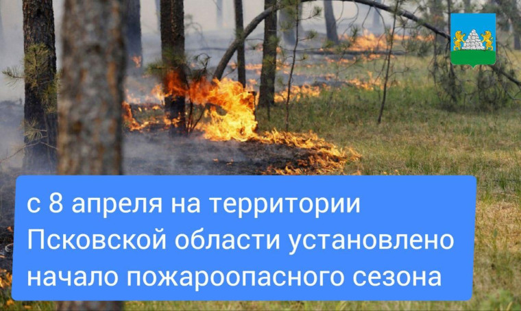 С 08 апреля 2024 года установлено начало пожароопасного сезона на всей территории Псковской области. С 08 апреля 2024 года установлено начало пожароопасного сезона на всей территории Псковской области.