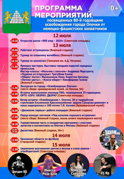 Приглашение на мероприятия, посвященные 80-ой годовщине освобождения Опочки. Приглашение на мероприятия, посвященные 80-ой годовщине освобождения Опочки.