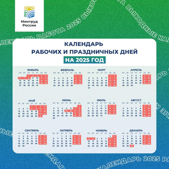 Минтруд подготовил проект постановления о переносе выходных дней в 2025 году. Минтруд подготовил проект постановления о переносе выходных дней в 2025 году.